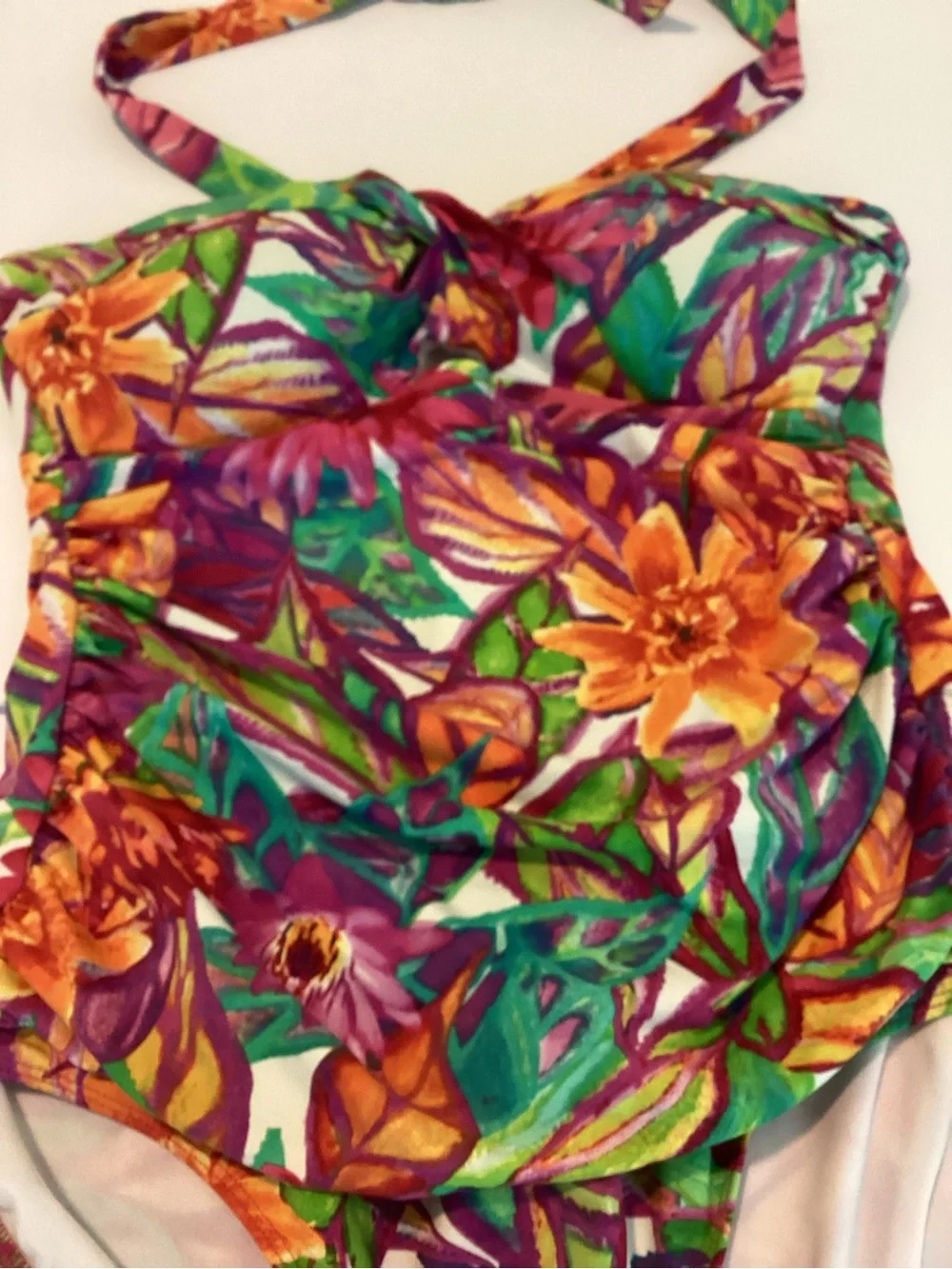 Lauren Ralph Lauren Polynesian Floral Swimsuit Medium One Piece Multicolor